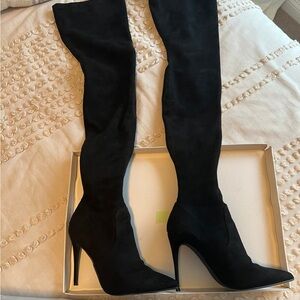 Steve Madden Black Over-the-Knee Boots
